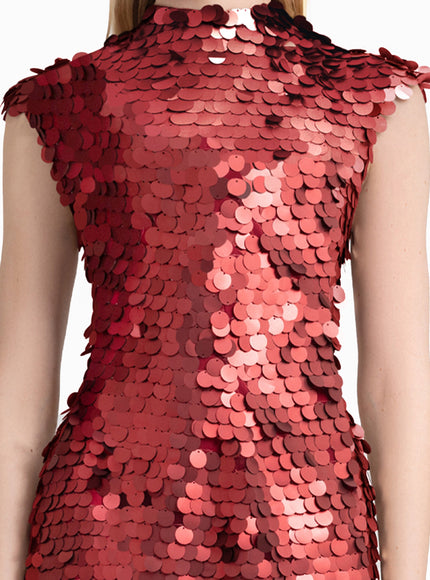Gemy Maalouf Sequin Gown With Plissé Cape