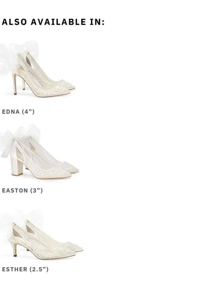 Bella Belle Easton Slingback Block Heel Bridal Shoes