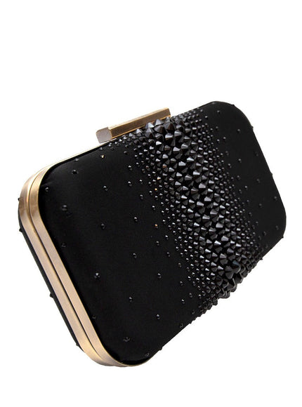 Ella Black Crystal Clutch