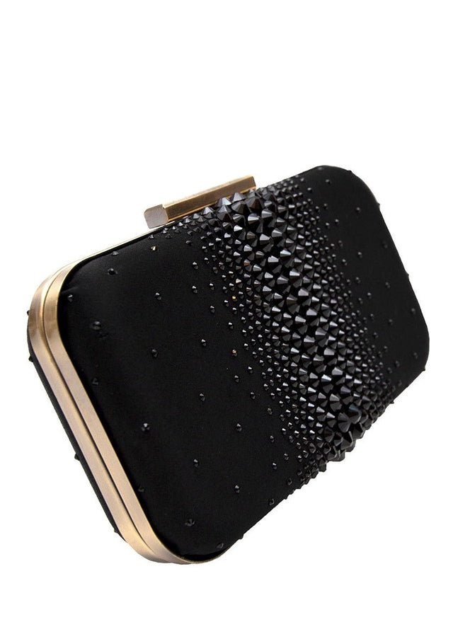 Ariel Taub Ella Black Crystal Clutch