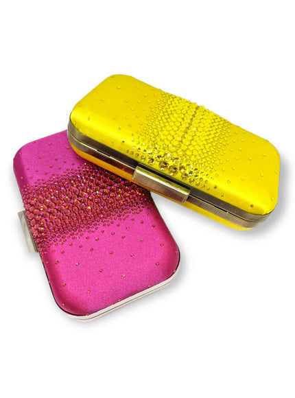 Ella Yellow Crystal Clutch