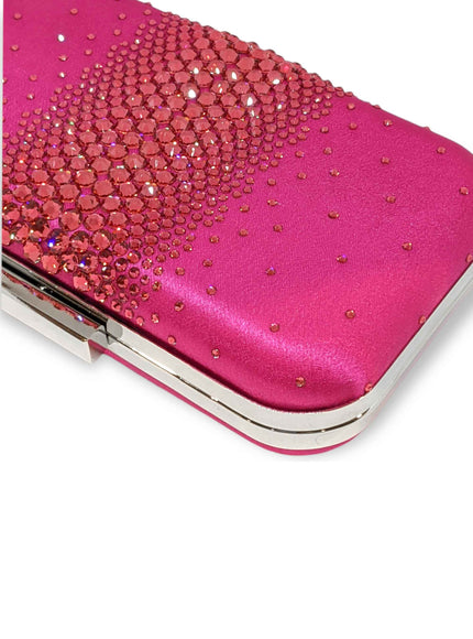 Ariel Taub Ella Hot Pink Crystal Clutch