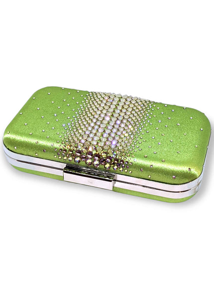 Ella Lime Green Crystal Clutch