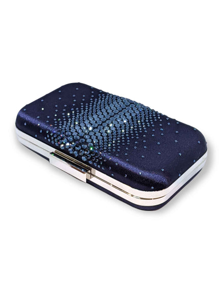 Ella Navy Crystal Clutch