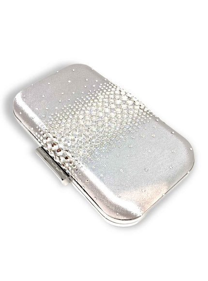 Ella Silver Crystal Clutch