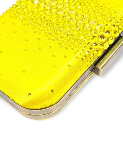 Ella Yellow Crystal Clutch