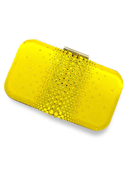 Ella Yellow Crystal Clutch