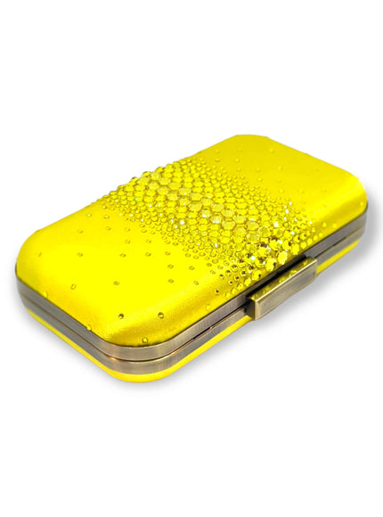 Ella Yellow Crystal Clutch