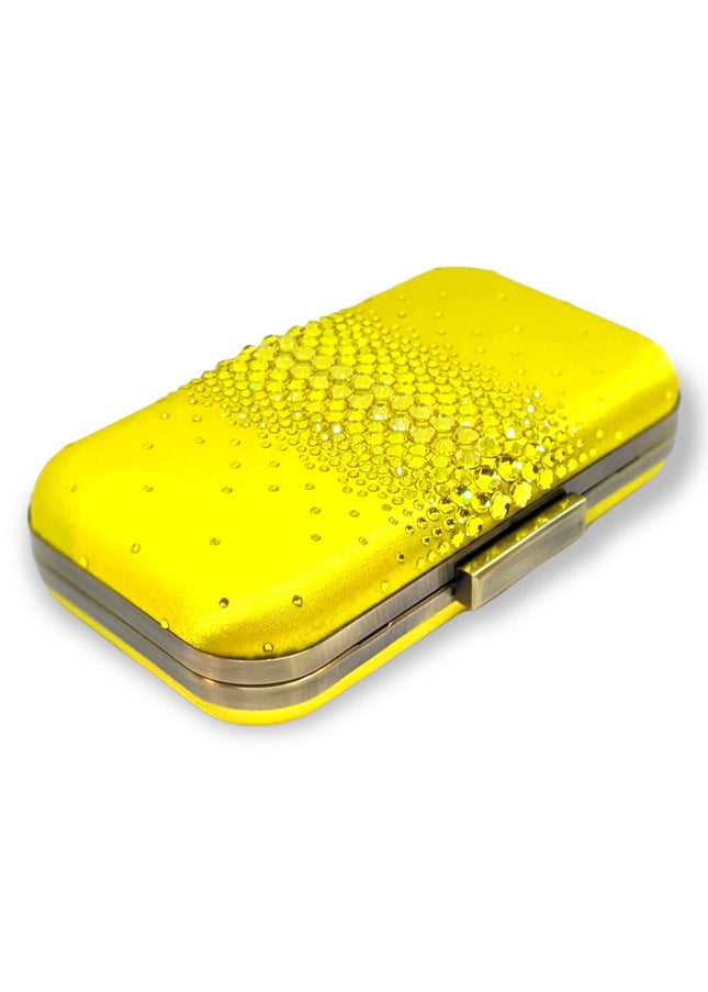 Ariel Taub Ella Yellow Crystal Clutch