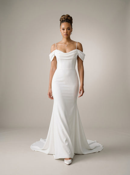 Ellie Belle Marielle Off Shoulder Mermaid Wedding Gown