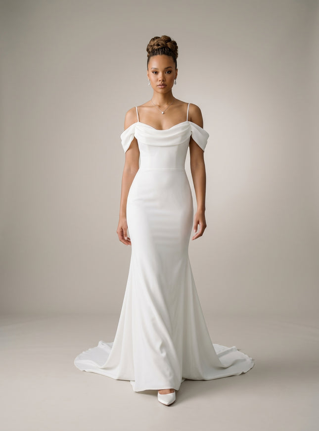 Ellie Belle Marielle Off Shoulder Mermaid Wedding Gown