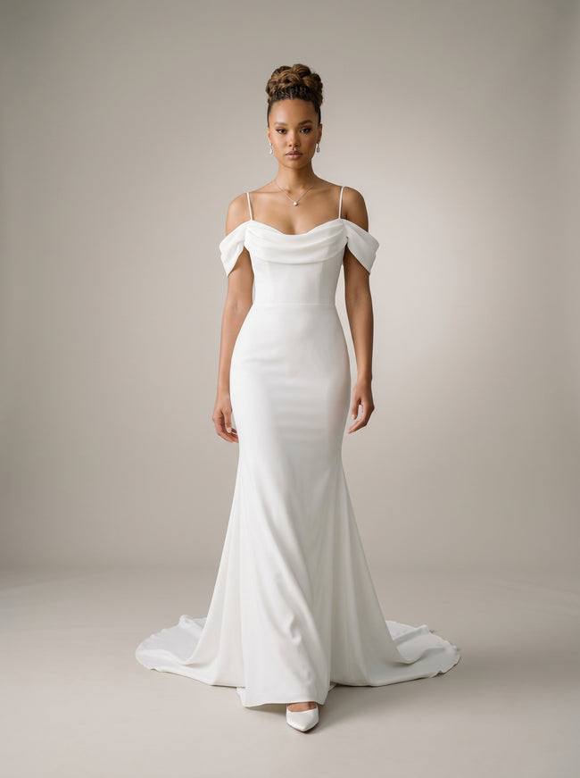 Ellie Belle Marielle Off Shoulder Mermaid Wedding Gown
