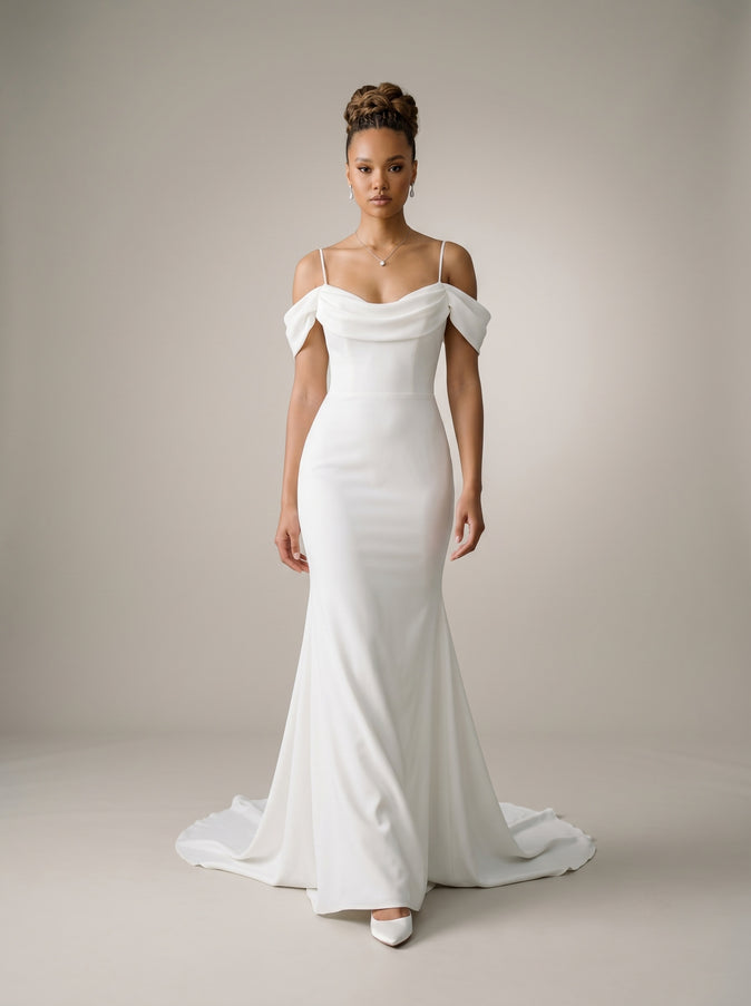 Ellie Belle Marielle Off Shoulder Mermaid Wedding Gown