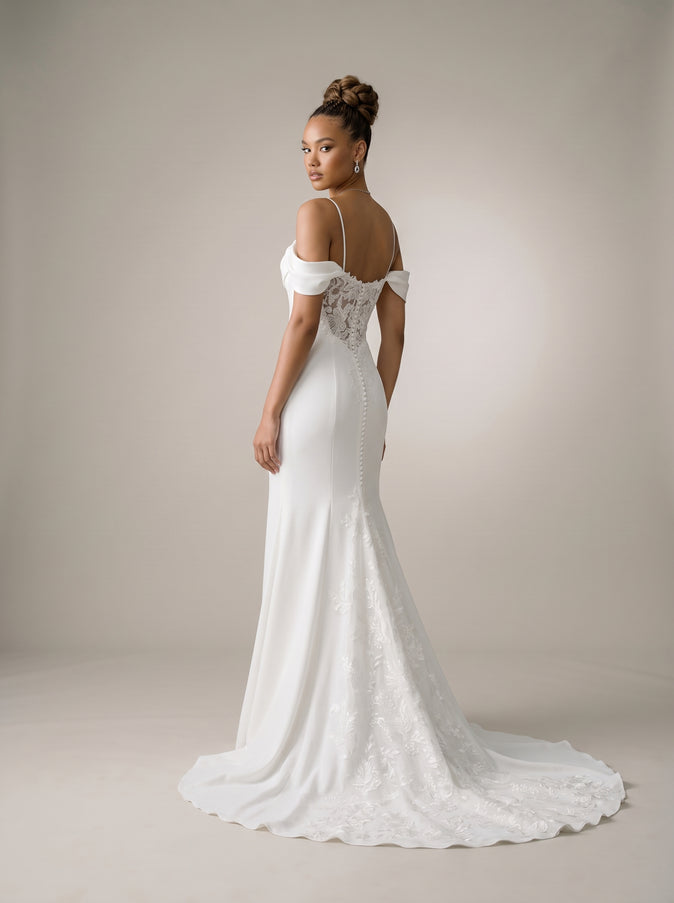 Ellie Belle Marielle Off Shoulder Mermaid Wedding Gown