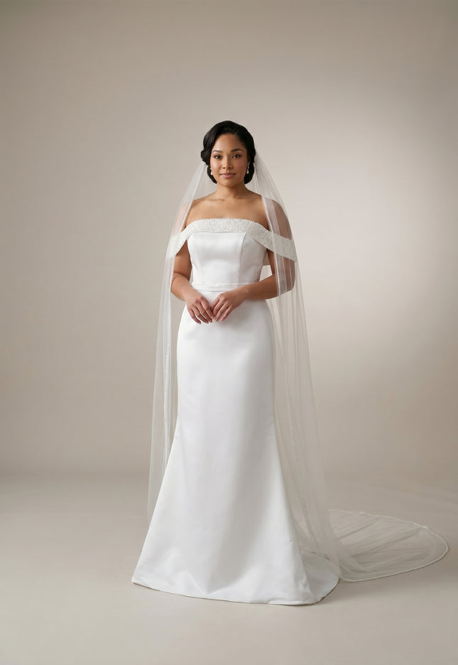 Ellie Belle Sienna Pearl Off-Shoulder Wedding Gown