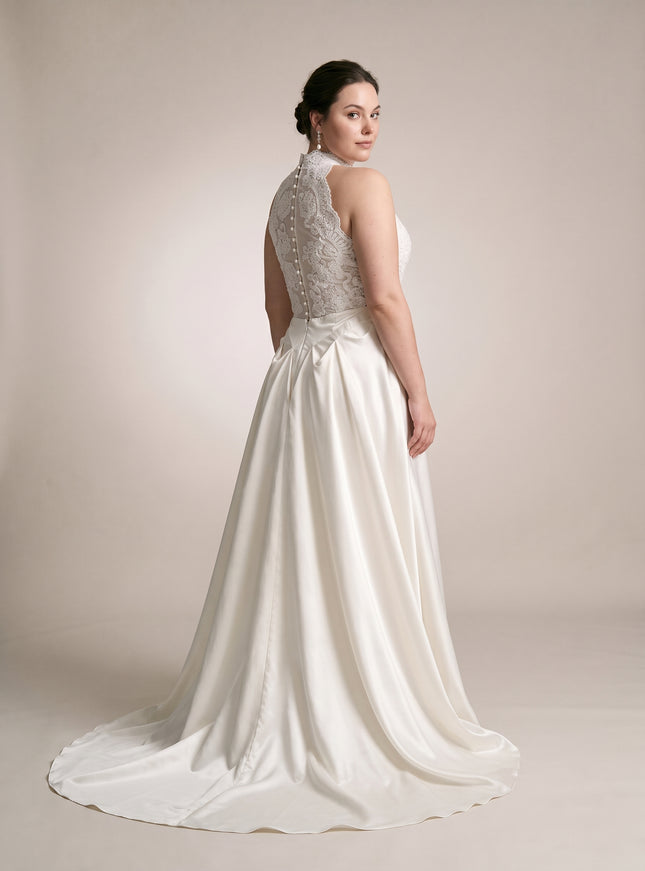 Ellie Belle Theodora Halter A-Line Wedding Gown