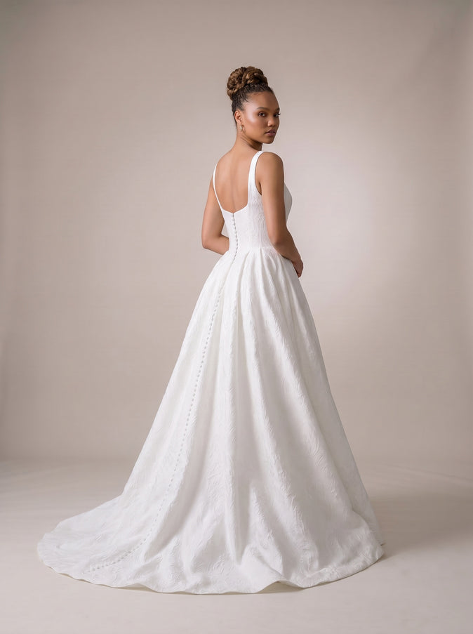Ellie Belle Eloise Satin Jacquard Bridal Gown