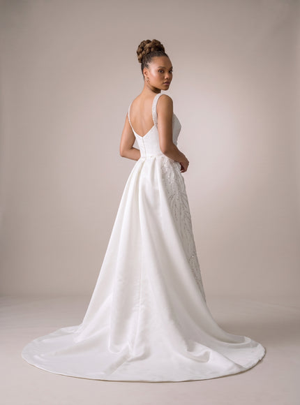 Ellie Belle Solene Satin Sheath Wedding Gown