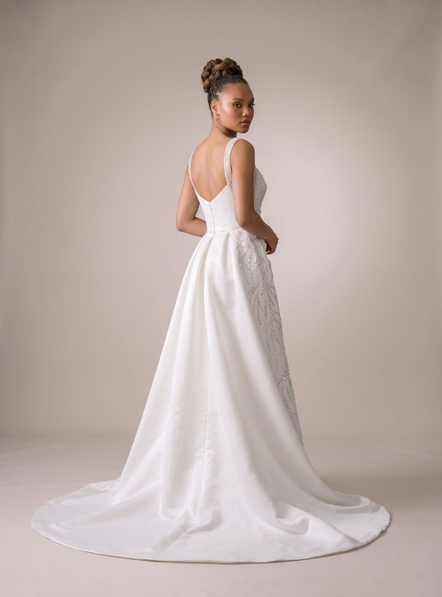 Ellie Belle Solene Satin Sheath Wedding Gown