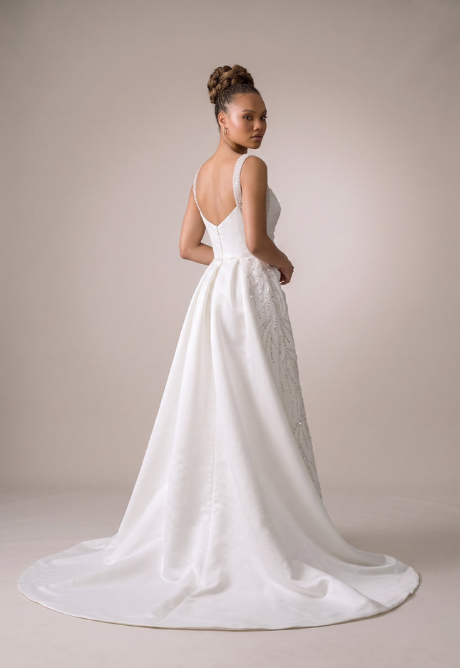Ellie Belle Solene Satin Sheath Wedding Gown