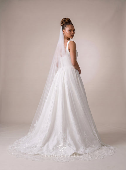 Ellie Belle Eloise Satin Jacquard Bridal Gown