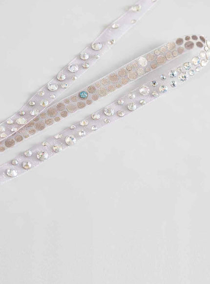 Emilia Narrow Crystal Belt Lilac