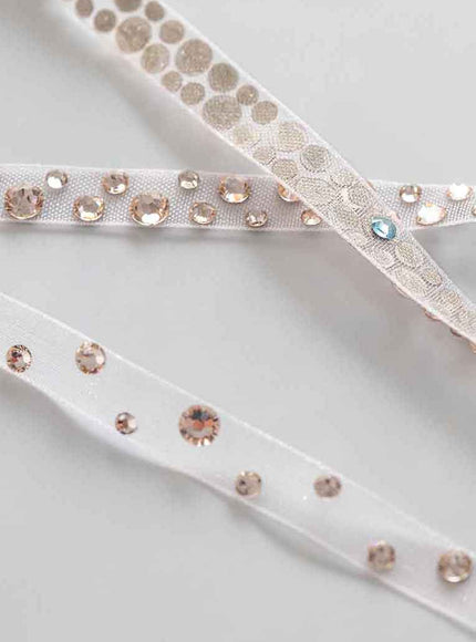 Emilia Narrow Crystal Belt Blush