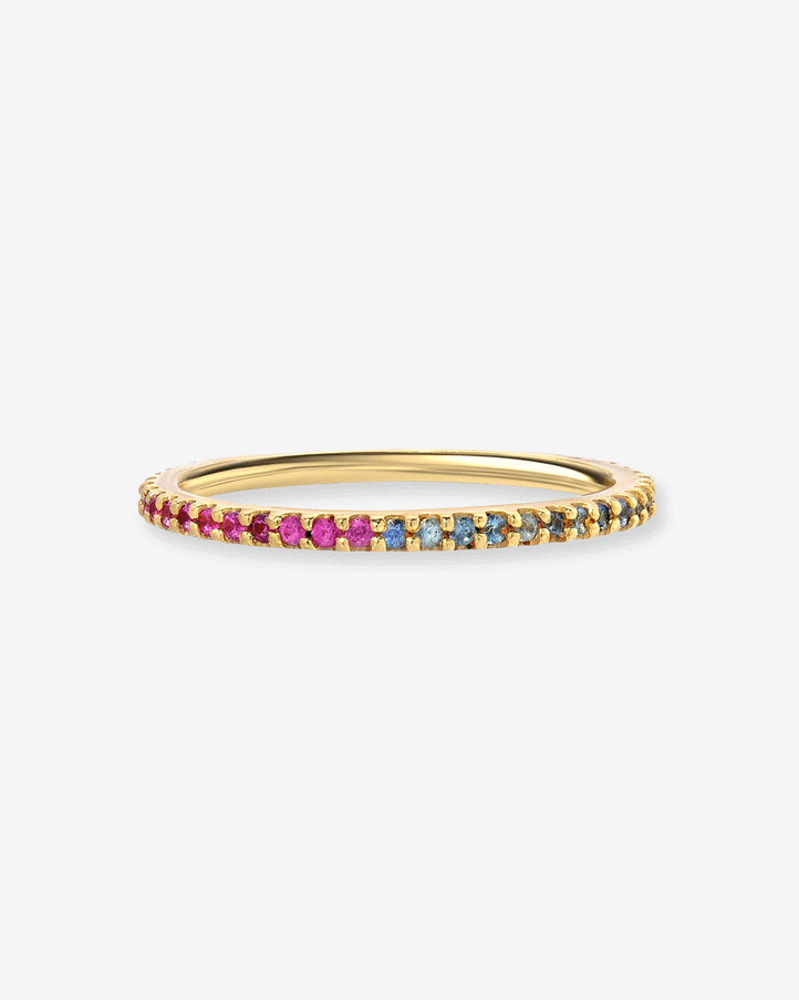 Zoe Lev Eternity Split Birthstones Band