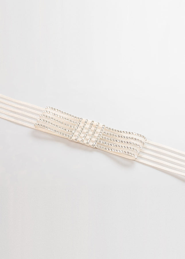 Evie Striped Ribbon Bow Belt