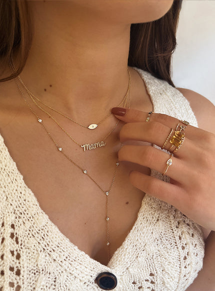 Zoe Lev Diamond Evil Eye Necklace