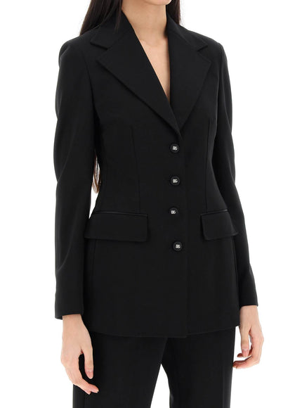 Dolce & Gabbana milano-stitch jersey single-breasted jacket