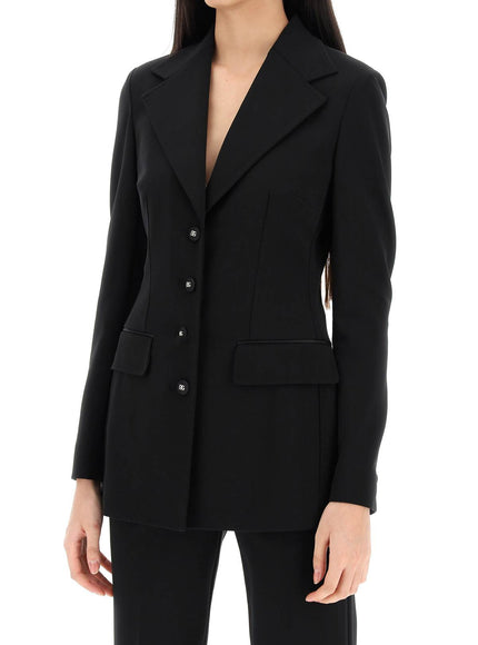 Dolce & Gabbana milano-stitch jersey single-breasted jacket