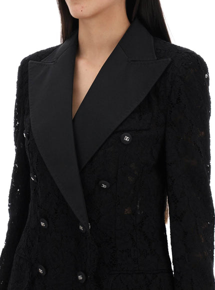 Dolce & Gabbana turlington double-breasted lace blazer