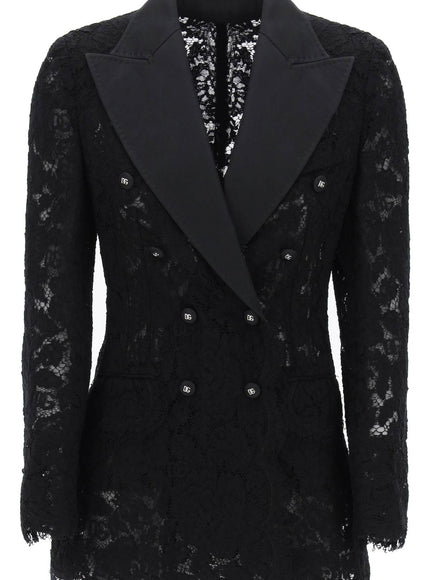 Dolce & Gabbana turlington double-breasted lace blazer