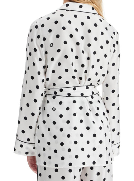 Dolce & Gabbana silk polka dot pajama shirt