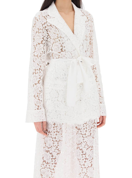 Dolce & Gabbana pajama shirt in cordonnet lace