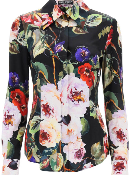 Dolce & Gabbana rose garden shirt in satin