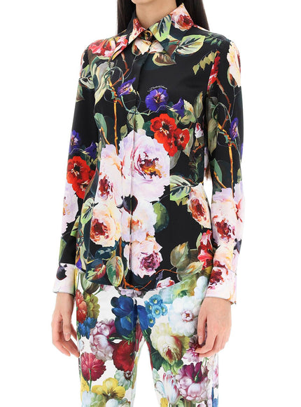 Dolce & Gabbana rose garden shirt in satin