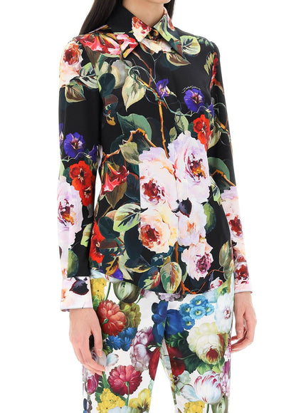 Dolce & Gabbana rose garden shirt in satin