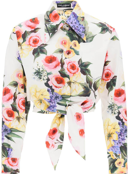 Dolce & Gabbana rose garden cropped shirt