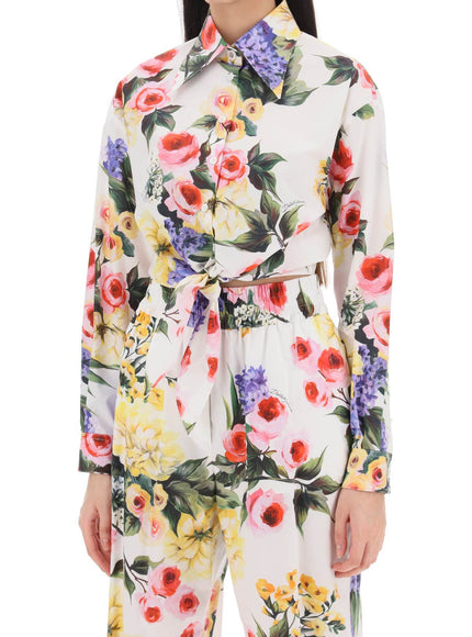 Dolce & Gabbana rose garden cropped shirt