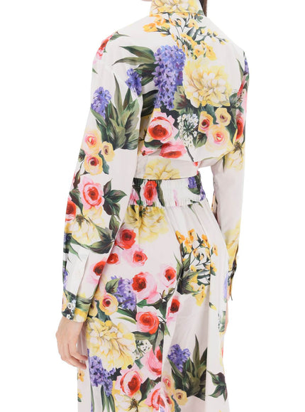 Dolce & Gabbana rose garden cropped shirt