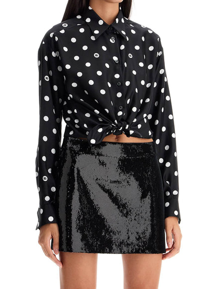 Dolce & Gabbana silk polka dot print blouse