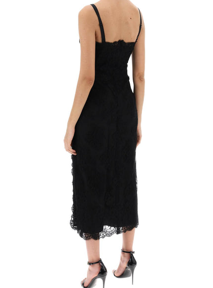 Dolce & Gabbana midi lace dress with slit