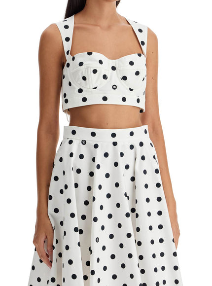 Dolce & Gabbana polka dot cotton bustier top with