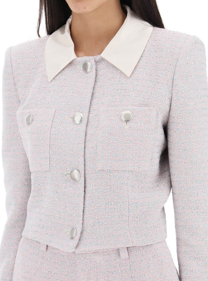 Alessandra Rich cropped jacket in tweed boucle'