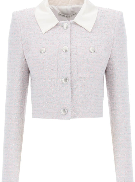 Alessandra Rich cropped jacket in tweed boucle'