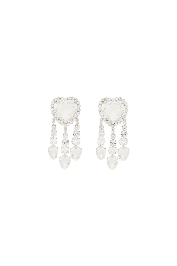 Alessandra Rich heart earrings with pendants