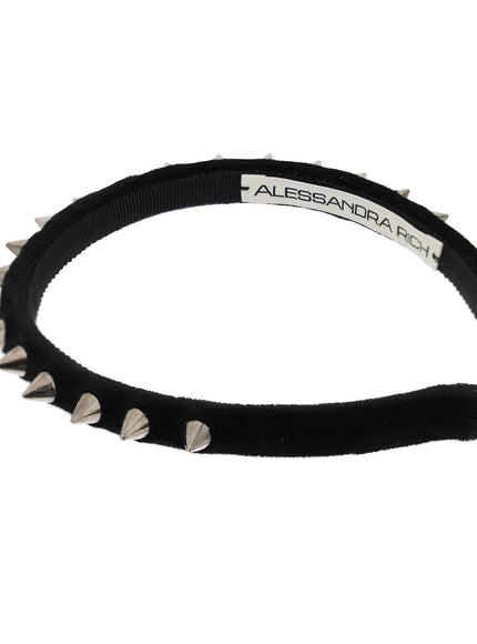 Alessandra Rich velvet headband with spike