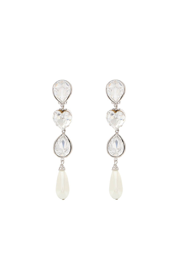 Alessandra Rich crystal dangle earrings